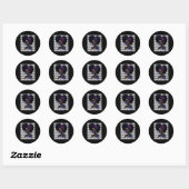 Sticker Rond Afro Queen sans apologisme Dope Noir Histoire lun (Feuille)