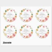 Sticker Rond Afterglow Floral Garden | Wedding Favor (Feuille)