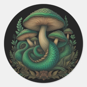Sticker Rond Agarics et échelles