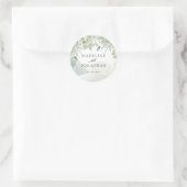 Sticker Rond Agate Greenery Eucalyptus Sage Green Wash Mariage (Sac)