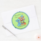Sticker Rond Âge de l'ours d'anniversaire mignon 1 (Enveloppe)