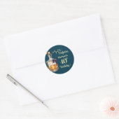 Sticker Rond Aged to Perfection Men 40th Whiskey Birthday (Enveloppe)