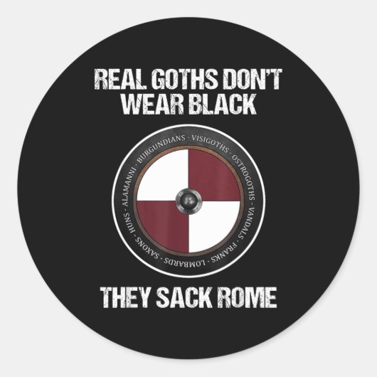 Sticker Rond Agema Apparel Uni-adults Medieval History , Black, (Devant)