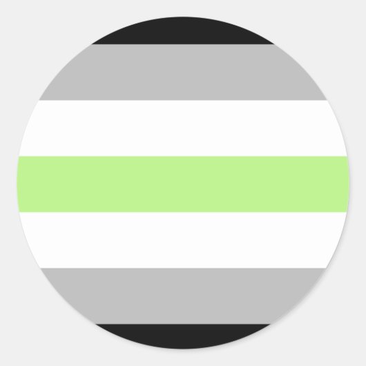 Sticker Rond Agender Pride (Devant)