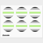 Sticker Rond Agender Pride (Feuille)