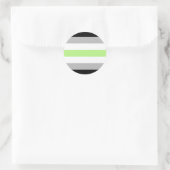 Sticker Rond Agender Pride (Sac)
