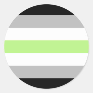 Sticker Rond Agender Pride
