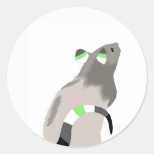 Sticker Rond Agender Rat