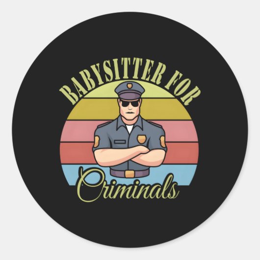 Sticker Rond Agent correctionnel (Devant)