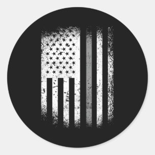 Sticker Rond Agent correctionnel Ligne mince Silver