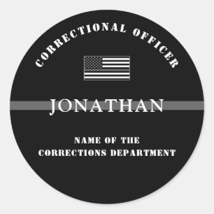 Sticker Rond Agent de correction de ligne d'argent mince person