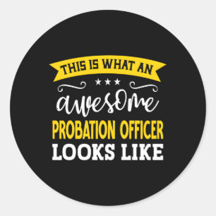 Sticker Rond Agent de probation Titre de l'emploi Probation de
