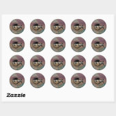 Sticker Rond Agent de voyage (Feuille)
