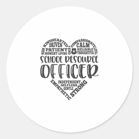 Sticker Rond Agent des ressources scolaires, sro, sécurité (Devant)