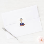 Sticker Rond Agent d'information Employé de bureau professionne