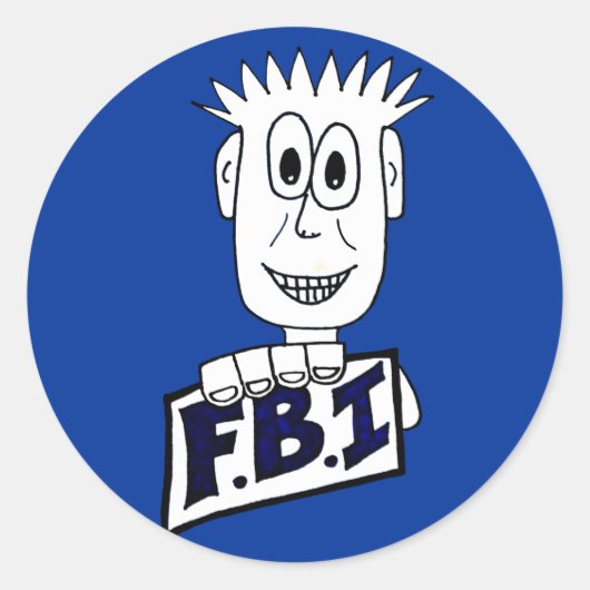 Sticker Rond Agent du FBI (Devant)