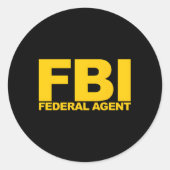 Sticker Rond Agent fédéral Fbi (Devant)