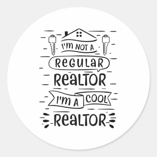 Sticker Rond Agent immobilier (Devant)