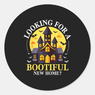 Sticker Rond Agent immobilier d'Halloween Amusant Realtor Booti