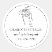 Sticker Rond Agent immobilier élégant (Devant)