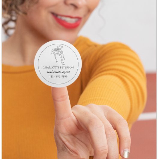 Sticker Rond Agent immobilier élégant
