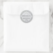 Sticker Rond Agent immobilier logo simple maison grise (Sac)