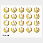 STICKER ROND AGENT INSCRIT AU LOGO EA (Feuille)