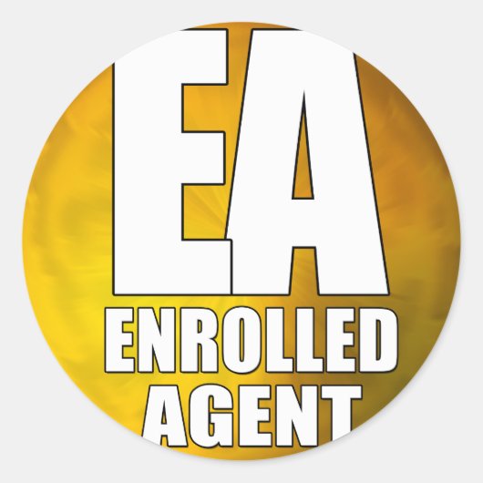 STICKER ROND AGENT INSCRIT AU LOGO EA (Devant)