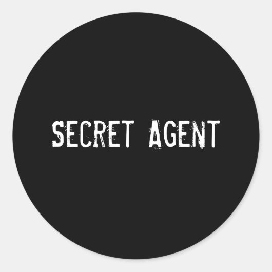 Sticker Rond Agent secret (Devant)