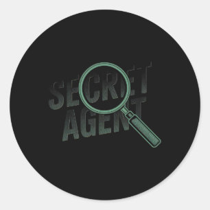 Sticker Rond Agent Secret - Agent Secret Costume Inspecteur Spy