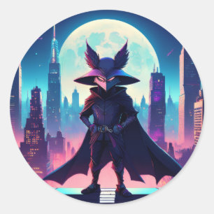 Sticker Rond Agent secret Katte