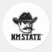 Sticker Rond Aggies de l'État du Nouveau-Mexique (Devant)