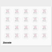 Sticker Rond agir comme une dame penser comme un patron (Feuille)