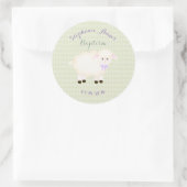 Sticker Rond Agneau de baptême (Sac)