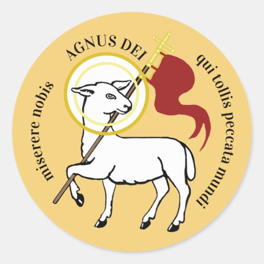 Sticker Rond Agneau de Dieu (Devant)