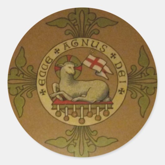 Sticker Rond Agneau de Dieu Ecce Agnus Dei (Devant)