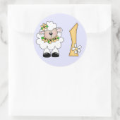 Sticker Rond Agneau marguerrier 1er anniversaire (Sac)