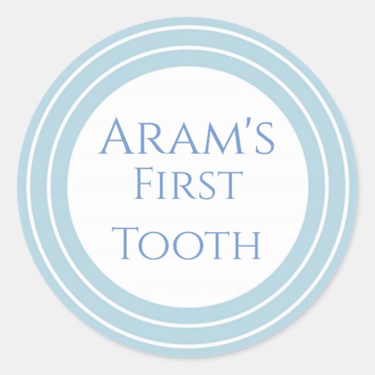 Sticker Rond Agra Hadig - Première dent personnalisable (Devant)
