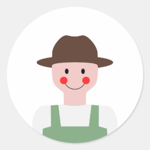 Sticker Rond Agriculteur