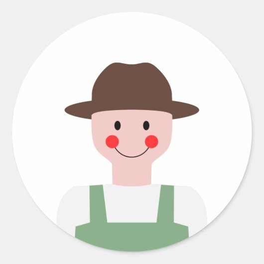 Sticker Rond Agriculteur (Devant)