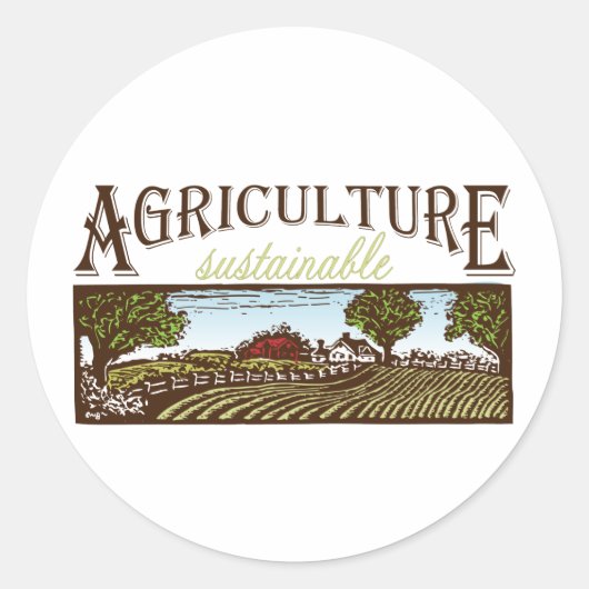 Sticker Rond Agriculture durable (Devant)
