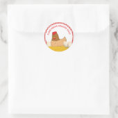 Sticker Rond Agritourisme Oeufs Biologiques Poulet Classique St (Sac)