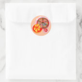 Sticker Rond Agrumes de luxe orange (Sac)