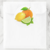 Sticker Rond Agrumes mixtes (Sac)