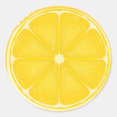 Sticker Rond Agrumes TROPICALES FRUITS D'ÉTÉ Citrons d'orange (Devant)