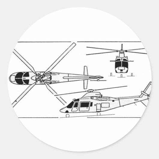 Sticker Rond Agusta 109 (Devant)