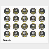 Sticker Rond Ah l'élément de surprise (Feuille)