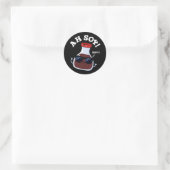 Sticker Rond Ah Soy Funny Soy Sauce Pun Dark BG (Sac)