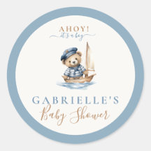 Ahoy c'est un garçon ! Baby shower nautique minima