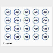 Sticker Rond Ahoy Mate Blue Whale Envelope Seals / Toppers 20 (Feuille)